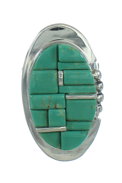 Turquoise Genuine Sterling Silver Ring Size 4-1/2 AX89386